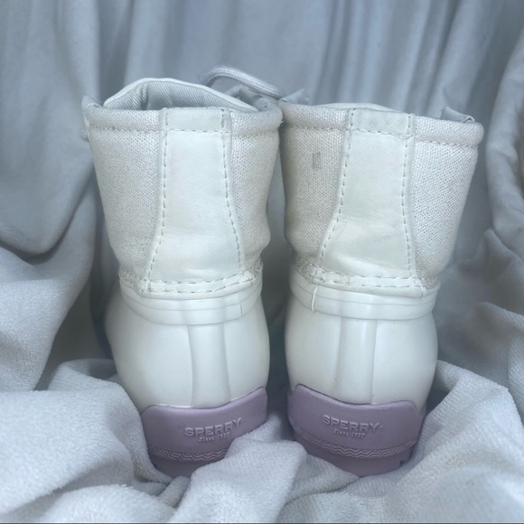 Sperry Cream & Purple Toddler Girl Duck Boot! - Picture 3 of 4